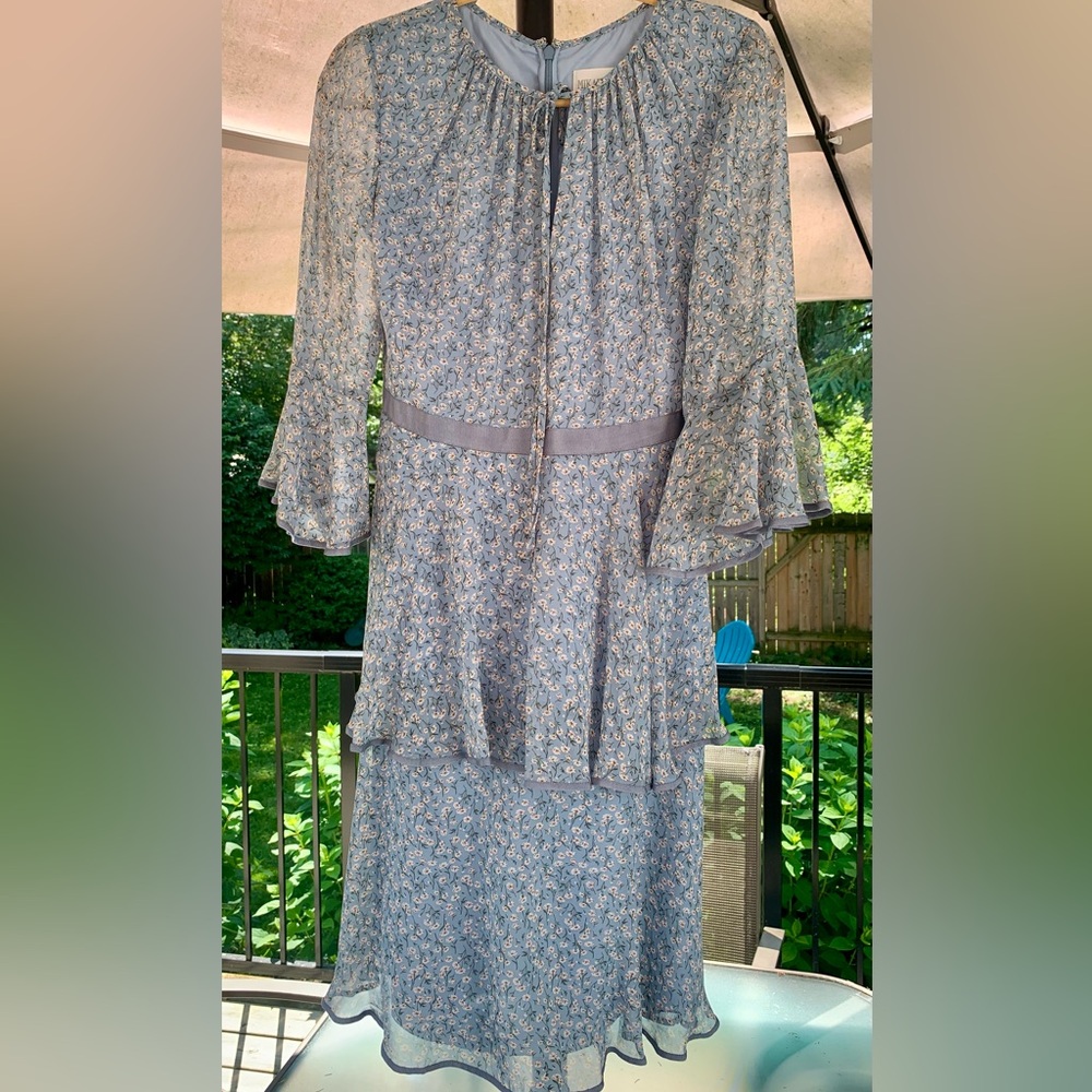 Mikael Aghal Blue Floral Dress